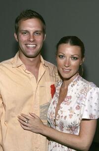 Travis Schuldt and Natalie Zea at the premiere of "Across The Hall."