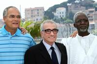 Martin Scorsese, Moroccan director Ahmed Al Maanouni and Mauritanian director Abderrahmane Sissako at the 60th edition of the Cannes Film Festival.