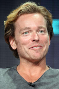 Jonathan Scarfe during the "Ties That Bind" panel discussion at the UP Entertainment portion of the 2015 Summer TCA Tour in Beverly Hills, California.