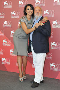 Director Maria Grazia Cucinotta and Renato Scarpa at the photocall of "Scialla" and "Il Maestro" during the 68th Venice Film Festival.