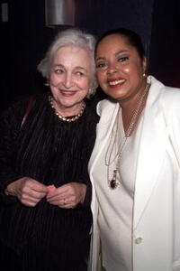 Rebecca Schull and Linda Gravatt at the opening night of "45 Seconds From Broadway."