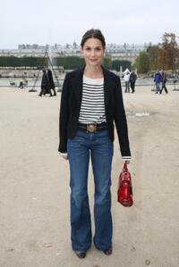 Barbara Schulz at the Celine fashion show during the Paris Fashion Week Sping/Summer 08.