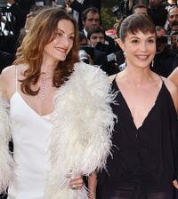 Camille Japy and Barbara Schulz at the screening of "Dogville" during the 56th Cannes Film Festival.
