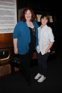 Lorna Scott and Sterling Beaumon at the Envelope's Emmy Exhibition.
