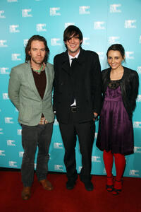 Brendan Cowell, Toby Schmitz and Pia Miranda at the Australian premiere of "Three Blind Mice."