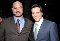 Ahmed Ahmed and Director Ari Sandel at the premiere of "Vince Vaughn's Wild West Comedy Show."