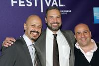 Maz Jobrani, Ahmed Ahmed and Omid Djalili at the Doha Tribeca Film Festival premiere of "Just Like Us."