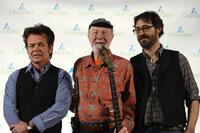 John Mellencamp, Pete Seeger and Tao Seeger at the Clearwater Benefit Concert celebrating Pete Seeger's 90th Birthday.