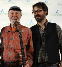 Pete Seeger and Tao Seeger at the Clearwater Benefit Concert celebrating Pete Seeger's 90th Birthday.