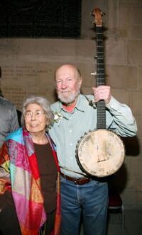 Toshi Seeger and Pete Seeger at the memorial celebration of Odetta.