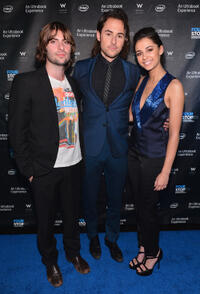 Robert Schwartzman, director Lee Toland Kreiger and Naomi Scott at the after party of the California premiere of "Four Stories."