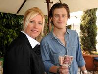 Stephanie Benner and Noah Segan at the 2008 DPA Garden Party gift suite.