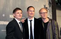 Florian Lukas, Benno Fuermann and Simon Schwarz at the Berlin premiere of "Nordwand."