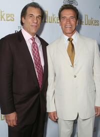 Arnold Schwarzenegger and Robert Davi at the Los Angeles screening of "The Dukes".