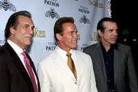Arnold Schwarzenegger, Chaz Palminteri and Robert Davi at the Los Angeles screening of "The Dukes".