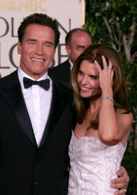 Arnold Schwarzenegger and wife Maria Shriver at the 62nd Annual Golden Globe Awards in Beverly Hills.
