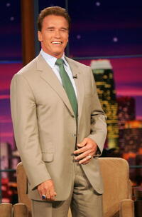 Arnold Schwarzenegger on "The Tonight Show with Jay Leno" in California.