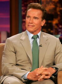 Arnold Schwarzenegger on "The Tonight Show with Jay Leno" in California.