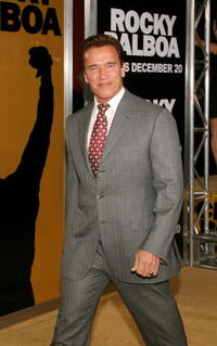 Arnold Schwarzenegger at the Hollywood premiere of "Rocky Balboa."