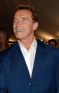 Arnold Schwarzenegger at Game One of the 2007 NHL Stanley Cup Finals in California.