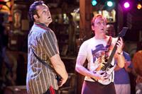 Vince Vaughn as Dave and Peter Serafinowicz as Sctanley in "Couples Retreat."