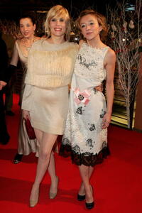 Emmanuelle Seigner and Sylvie Testud at the premiere of "La Vie en Rose" during the 57th Berlin International Film Festival.