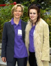 Jenny Seagrove and Helena Bonham-Carter at the launch of new logo and name for the charity, Canine Partners for Independence.