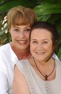 Genma Cuervo and Julieta Serrano at the shooting of the new Spanish television show "Paraiso."