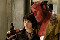 Selma Blair and Ron Perlman in "Hellboy II: The Golden Army."