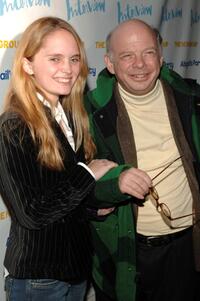 Halley Gross and Wallace Shawn at the opening night party of "Abigail's Party."