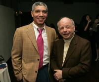Peter Francis James and Wallace Shawn at the after party of the opening night of "Stuff Happens."