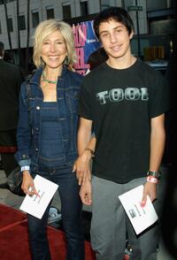 Lin Shaye and her son at the premiere of "Slap Her She's French."