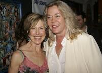Lin Shaye and Diane Delano at the premiere of "Surf School."