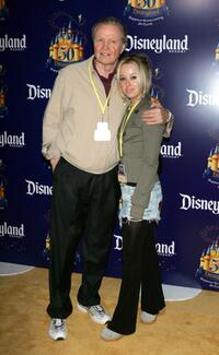 Jon Voight and Skyler Shaye at the "Gold Carpet" arrivals during the Disneyland 50th Anniversary Celebration.
