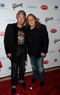 Brian Setzer and Warren Haynes at the after party of Les Paul's 95th Birthday with Special Intimate Performance.