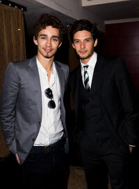 Robert Sheehan and Ben Barnes at the after party of "Killing Bono" in England.