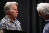 Martin Sheen and Gordon Davidson at the rehearsal for the benefit reading of "The Trial Of The Catonsville Nine".