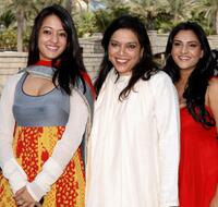 Raima Sen, director Mira Nair and Ramya at the photocall of "Aids Jaago" during the 4th Dubai International Film Festival.
