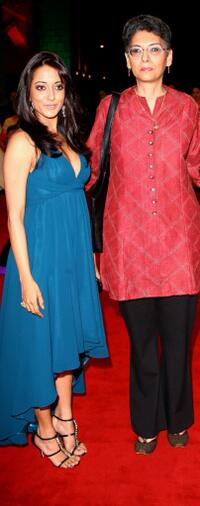 Raima Sen and producer Shernaz Italia at the premiere of "Aids Jaago" during the 4th Dubai International Film Festival.