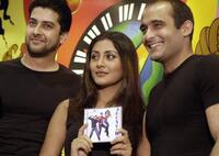 Aftab Shivdasani, Rimi Sen and Akshay Khanna at the music launch of "Hungama."