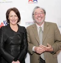 Fiona Shaw and James L Brooks at the Third Annual "Oscar Wilde: Honoring The Irish in Film" reception.