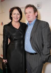 Fiona Shaw and Colm Meaney at the Third Annual "Oscar Wilde: Honoring The Irish in Film" reception.