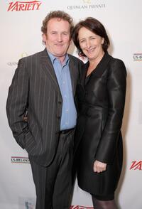 Colm Meaney and Fiona Shaw at the Third Annual "Oscar Wilde: Honoring The Irish in Film" reception.