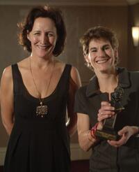 Fiona Shaw and Mel Kenyon at the Lawrence Olivier Theatre Awards.