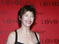 Jane Birkin at an charity reception of French jeweler Cartier's Loveday promotion.