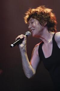 Jane Birkin at a concert to pay hommage to French singer and composer Serge Gainsbourg.