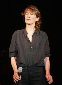 Jane Birkin at the Shawa Cultural Center in Gaza City.