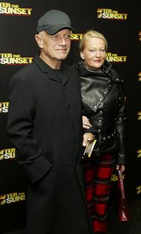 Steven Berkoff and his guest at the World premiere of "After The Sunset".