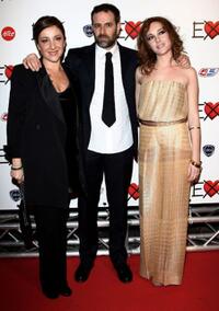 Carla Signoris, Fausto Brizzi and Cristiana Capotondi at the Milan premiere of "Ex."