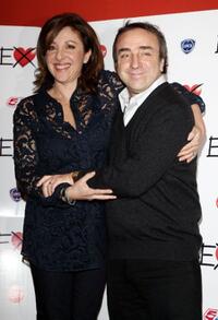 Carla Signoris and Silvio Orlando at the Milan photocall of "Ex."